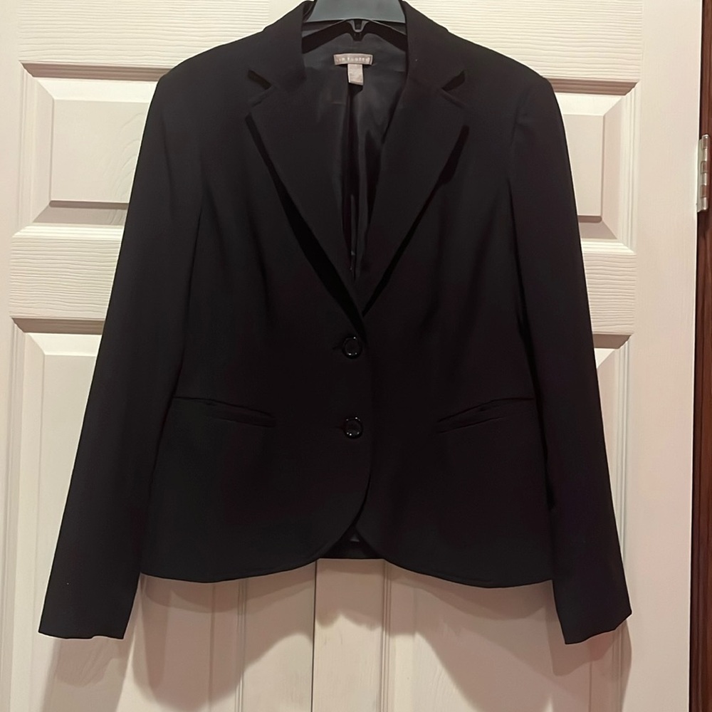 Black 3-Button Blazer, Sz 14